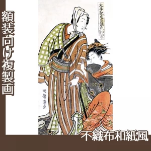 礒田湖龍斎「太平記忠臣講釈　縫之介浮橋道行」【複製画:不織布和紙風】