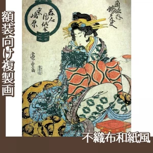 歌川広重「美人風俗合京嶋原　角徳内錦戸太夫」【複製画:不織布和紙風】