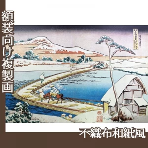 葛飾北斎「諸国名橋奇覧　かうつけ佐野ふなはしの古づ」【複製画:不織布和紙風】