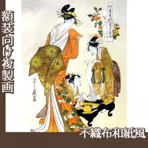 鳥文斎栄之「松葉屋新宅見世開　かな川」【複製画:不織布和紙風】