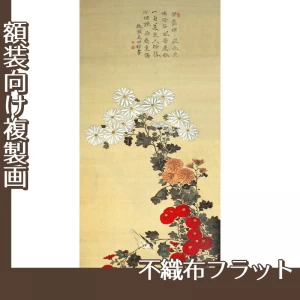 酒井抱一「菊に小禽図」【複製画:不織布フラット100g】