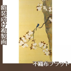 酒井抱一「桜に小禽図・柿に小禽図(右隻)」【複製画:不織布フラット100g】