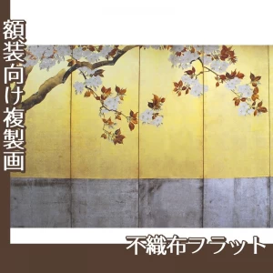 酒井抱一「桜図屏風(左隻)」【複製画:不織布フラット100g】