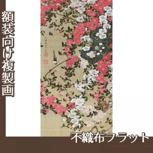 伊藤若冲「薔薇小禽図」【複製画:不織布フラット100g】