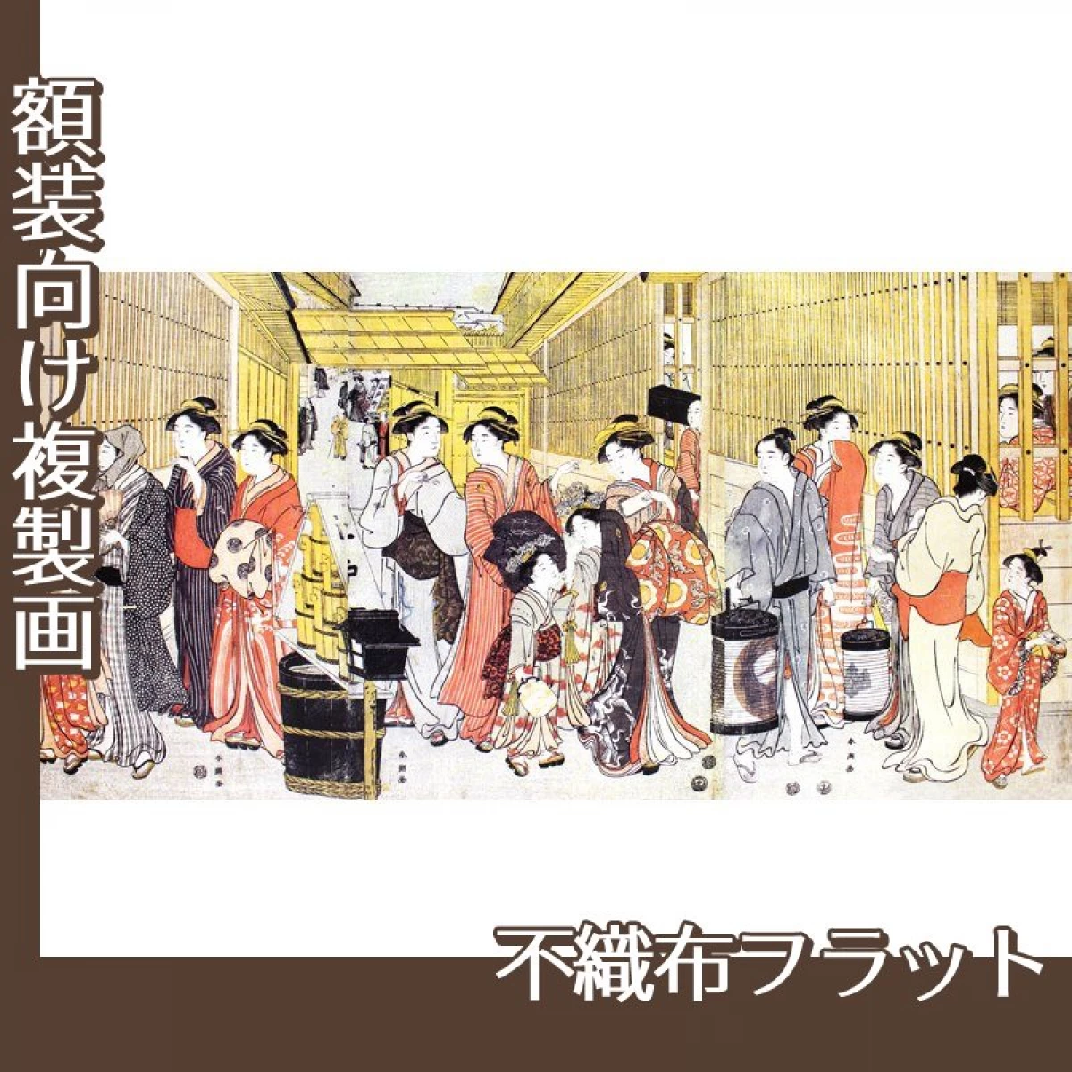 勝川春潮「新吉原江戸町の図」【複製画:不織布フラット100g】