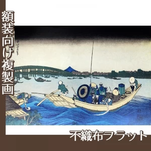 葛飾北斎「富嶽三十六景　御厩川岸から両国橋夕陽見」【複製画:不織布フラット100g】