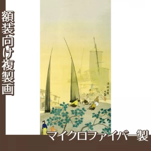 横山大観「瀟湘八景・漁村返照」【複製画:マイクロファイバー】