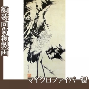 伊藤若冲「竹梅群鶴図2(双幅)」【複製画:マイクロファイバー】