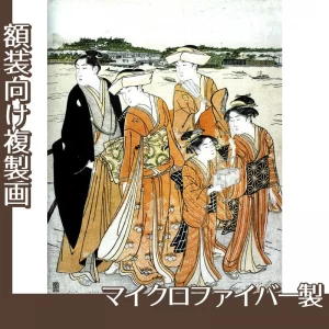 勝川春潮「三囲詣2」【複製画:マイクロファイバー】