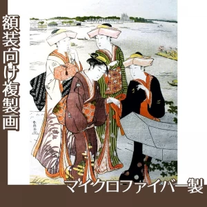 勝川春潮「三囲詣3」【複製画:マイクロファイバー】