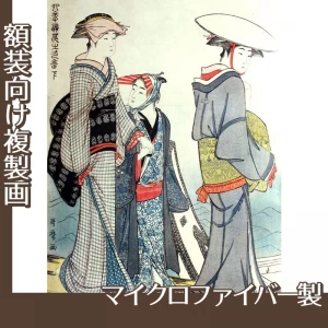 喜多川歌麿「四季遊花之色香」【複製画:マイクロファイバー】