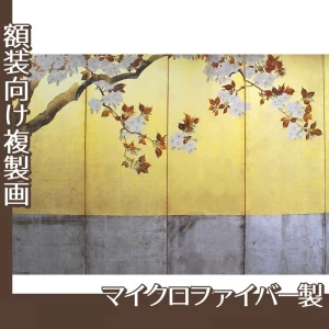 酒井抱一「桜図屏風(左隻)」【複製画:マイクロファイバー】