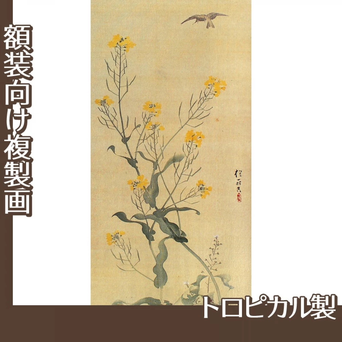 酒井抱一「麦穂菜花図(右隻)」【複製画:トロピカル】