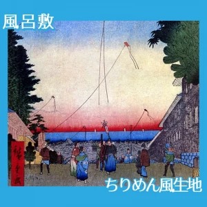 歌川広重「名所江戸百景　霞かせき」【風呂敷】