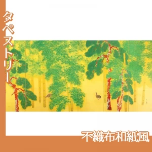 横山大観「柿紅葉(右隻)」【タペストリー:不織布和紙風】