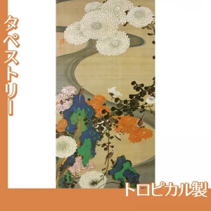 伊藤若冲「菊花流水図」【タペストリー:トロピカル】