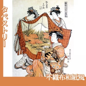 礒田湖龍斎「雛形若菜の初模様　旭丸屋内」【タペストリー:不織布和紙風】