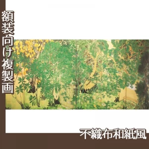 横山大観「千与四郎(右隻)」【複製画:不織布和紙風】