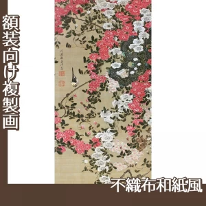 伊藤若冲「薔薇小禽図」【複製画:不織布和紙風】